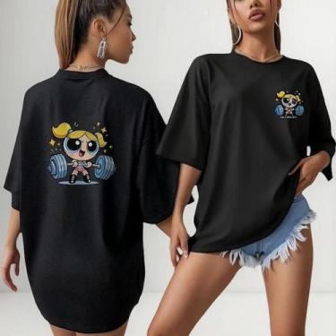 Imagem de Camisa Camiseta Feminina Casual Academia Meninas Super Poderosas Estil