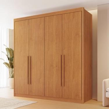 Imagem de Guarda Roupa Casal 4 Portas Bergamo Conquista Móveis - Cinamomo