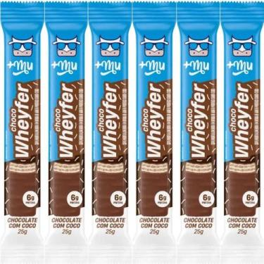 Imagem de Kit 6 Choco Wheyfer Proteico Baunilha 6G De Proteina 25G +Mu - Maismu