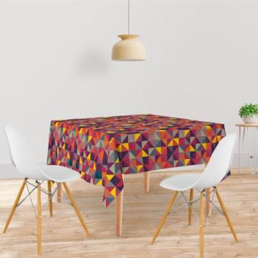 Imagem de Toalha De Mesa Quadrada Tecido Oxford Escandinavo Colorido TL172 - 140
