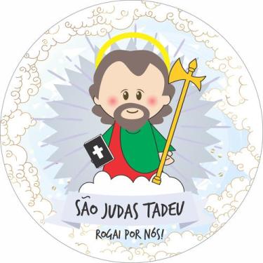 Imagem de Painel de Lona Redondo Santinhos Católicos São Judas Tadeu - Fabrika D