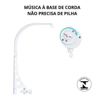 Imagem de Mobile Para Berço Musical Giratório Girafa - Erich Baby