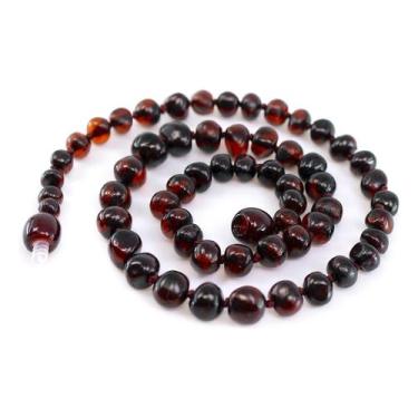 Imagem de Colar Âmbar Polido Báltico Infantil Importado 33Cm Cereja - Palaziun