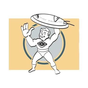 Imagem de Pôster Vintage HD Em Canvas Fallout Vault Boys, Arte De Parede Para De