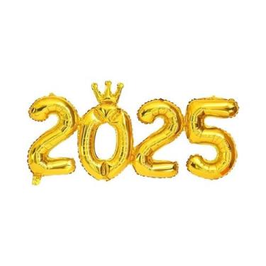 Imagem de Balão De Folha De Papel Metalizado De Natal Com Papai Noel E Rena, Dec