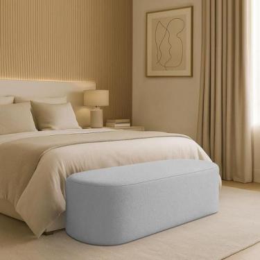 Imagem de Puff Recamier Paris 195 cm Estofado para Quarto King Boucle Premium - 