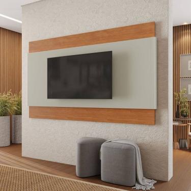 Imagem de Painel Suspenso para Tv até 65 Polegadas Aros 225cm 100% Mdf Naturale/Off White