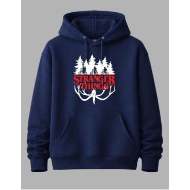 Imagem de Blusa De Frio Stranger Things Moletom Adulto Unissex - NM KIds, Azul, 