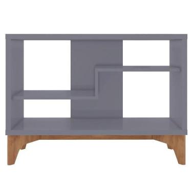 Imagem de Estante Para Livro Decorativa Cinza Loft - Líder Design - CAEMMUN