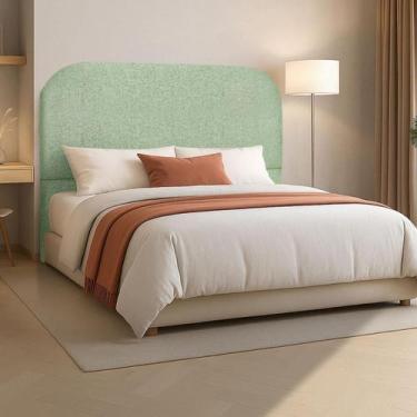 Imagem de Cabeceira Cama Box Casal 160 cm Estofada Revestida em Bouclé Orgânica 