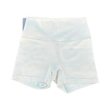 Imagem de Shorts De Yoga Femininos De Cintura Alta Em Cor Sólida, Leggings De Tr