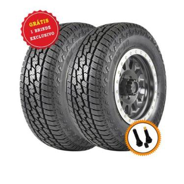 Imagem de Kit 2 Pneus Delinte Aro 17 265/65R17 DX10 Bandit A/T 112T + Válvulas