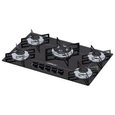 Imagem de Cooktop chamalux 5 bocas tripla chama preto chapa, Bivolt