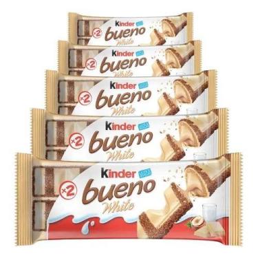Imagem de Kit 5 Chocolate Ferrero Kinder Bueno White Branco