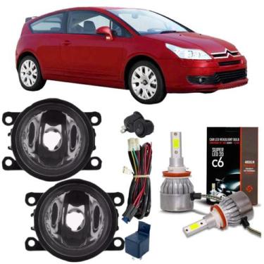Imagem de Kit farol auxiliar citroen c4 vtr 2007 ate 2013 e super led - BIBAS