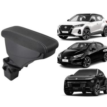 Imagem de Apoio De Braço Nissan Kicks Tecido Grafite Costura Cinza - GPI Automot