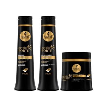 Imagem de Kit Shampoo Condicionador 500ml Máscara 500g Cavalo Haskell - Haskell 