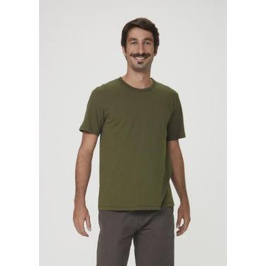 Imagem de Kit 5 Camisetas Masculinas Básicas Slim - Hering, Verde musgo, P