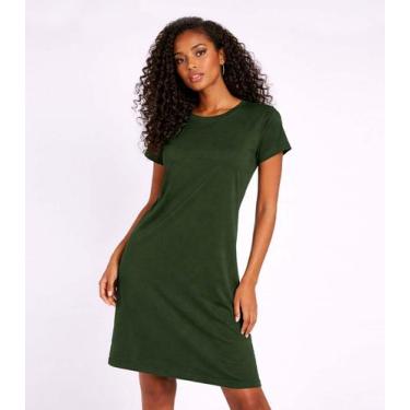 Imagem de Vestido Feminino Curto Com Manga Infinita Cor Verde, M, Verde