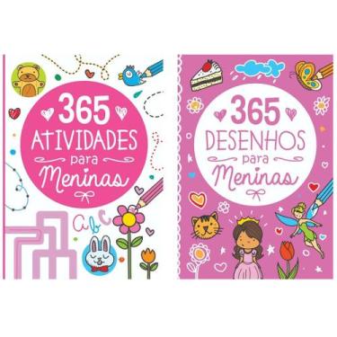 Imagem de Kit C/ 2 Livros Meninas 365 Atividades + 365 Desenhos Colorir - EDITOR