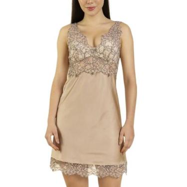 Imagem de Camisola Curta Inspirate 160820 Feminina Luxury Cetim Dull T. P/GG, G,