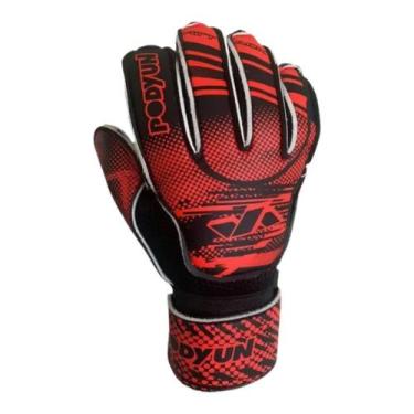 Imagem de Luva de Goleiro Futebol Campo, Society Podyun Infantil Vermelha, Verme