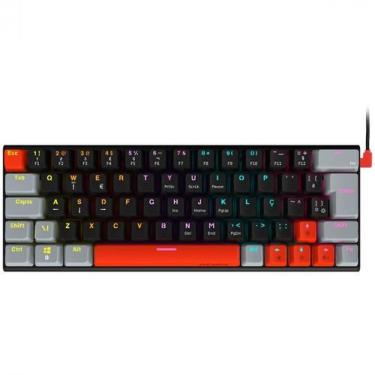 Imagem de Teclado gamer mecanico pcyes kuromori 60% - switch blue - led rainbow 