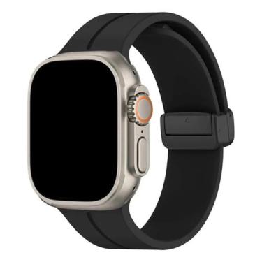 Imagem de Pulseira Magnética de Silicone 44/45/46/49mm Compatível com Smartwatch