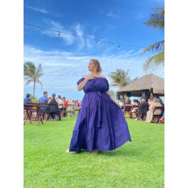 Imagem de Vestido Zaya - Rosana Costa Plussize, Azul marinho, G1(48/50) 