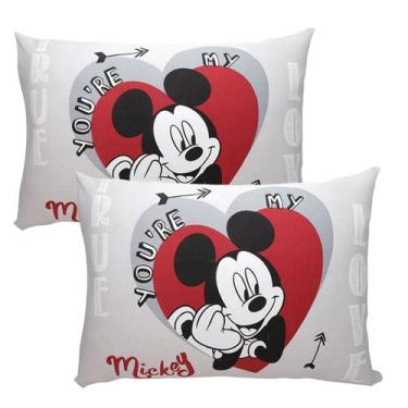 Imagem de Par de Fronha KazzaVip Malha 100% Algodão Disney Estampa Localizada (2