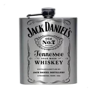 Imagem de Cantil Jack Daniels de Bolso Aço Inoxidável 169.8ml