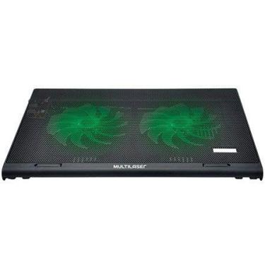 Imagem de Cooler para Notebook Warrior Power Gamer LED Verde Luminoso Multilaser