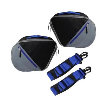 Imagem de Bolsas De Bagagem Expansíveis Pretas Para Motocicleta Yamaha Tracer 9 