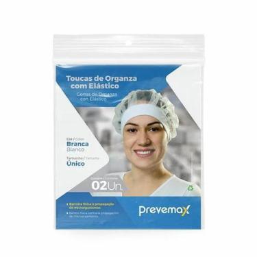 Imagem de Touca De Organza Branca Com Elástico Worker 2 Peças