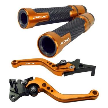 Imagem de Kit Manete Manopla Esportivo Pcx 150 Pcx150 Gravado A Laser - Special 