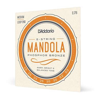 Imagem de D'Addario EJ76 Cordas de Mandola Bronze Fosforoso, Médio, 15-52