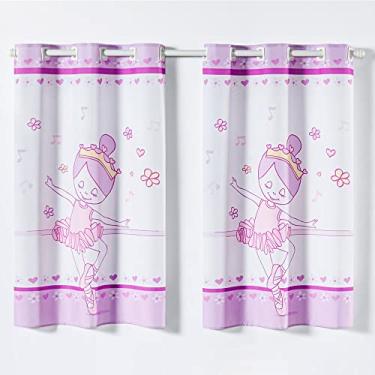 Imagem de Cortina Kids Infantil Varão Tecido Oxford 2,00m X 1,30m - Bailarina Lilás