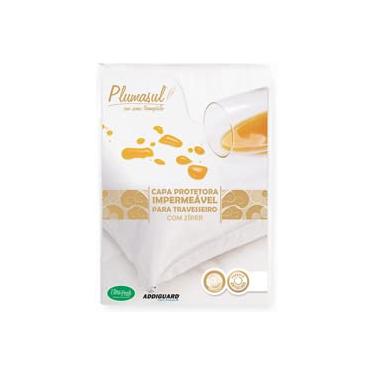 Imagem de Capa Impermeável c/Zyper p/Travesseiro 50x70cm - 233 Fios - Plumasul