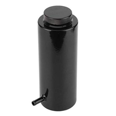 Imagem de Tanque de arrefecimento do radiador Puke Tanque de captura de alumínio polido de aço inoxidável 80 ml Reservatório de transbordamento universal para automóvel (preto)