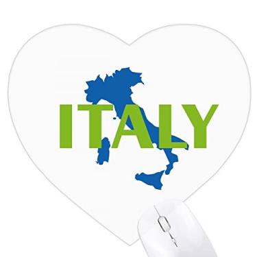 Imagem de Mapa Itália Europa Barcelona Mouse pad coração tapete de borracha para escritório