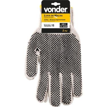 Imagem de Luvas de Malha LMV3 Branca Pigmentada 70.25.000.303 Vonder