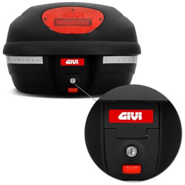 Imagem de Baú Moto Bauleto 33 Litros Givi E33N Point Bagageiro Universal Com Chave Preto