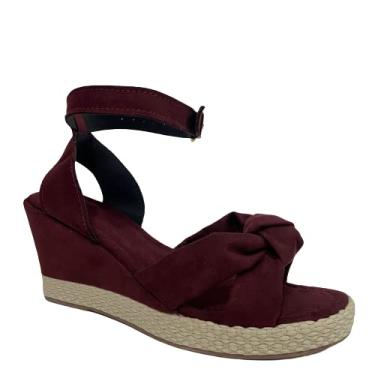 Imagem de Sandália Feminina Anabela Salto Médio Plataforma Tamanco Moda Blogueira Leve Confortável Macio Trabalhar Passear (br_footwear_size_system, adult, numeric, medium, numeric_34)