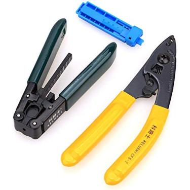 Imagem de Cabo de fibra óptica FTTH de fibra de caimento de fibra de fibra CFS-2 porta dupla revestimento de fibra óptica com barra guia de descascamento