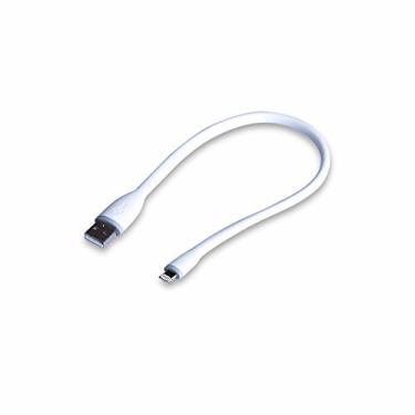 Imagem de Cabo Lightning Gofanco Flexível e Durável de Silicone Apple MFi Certificado de Carregamento e Sincronização para iDevices, 35cm, Branco