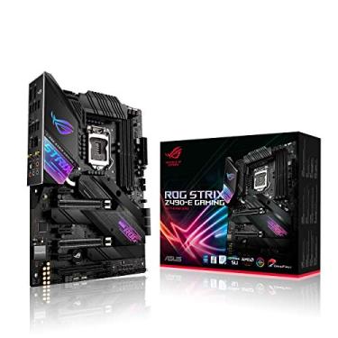 Imagem de ASUS ROG Strix Z490-E Gaming Z490- WiFi 6, LGA 1200 (Intel 10ª geração) ATX Placa-mãe para jogos, 14+2 estágios de energia, DDR4 4600, Intel 2,5 Gb Ethernet