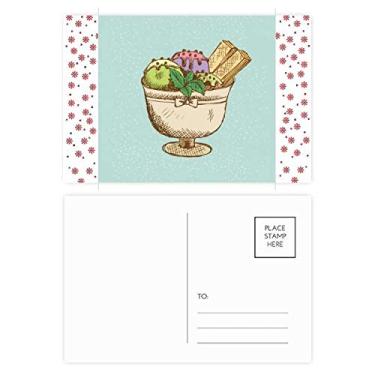 Imagem de Folha de biscoito xícara de sorvete bola de Natal flor de Natal cartão postal de bênção postal