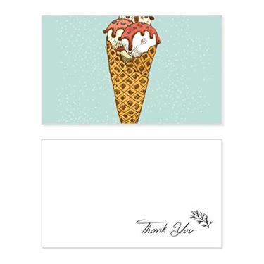 Imagem de Bola de sorvete vermelha e branca com casca de ovo, cartão de agradecimento, papel de aniversário, agradecimento de casamento