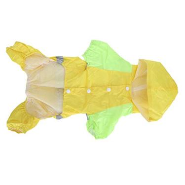 Imagem de Capa de chuva, capa de chuva para cães, ajuste seguro e perfeito, peso leve, acessório para animais de estimação, visibilidade extra, mais (amarelo, GG)