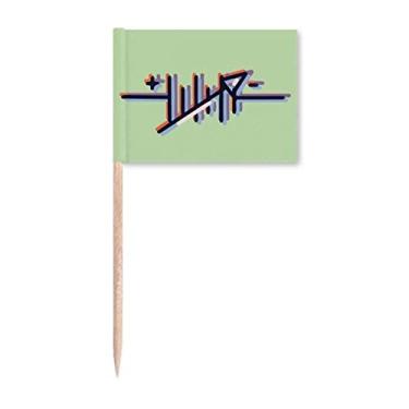 Imagem de Placa de percurso componente bandeiras de palito de dente para decoração de festa